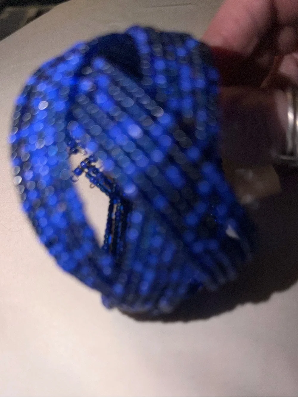 Hand Crafted Boho Beaded Crossover Wrap:Cuff Bracelet
